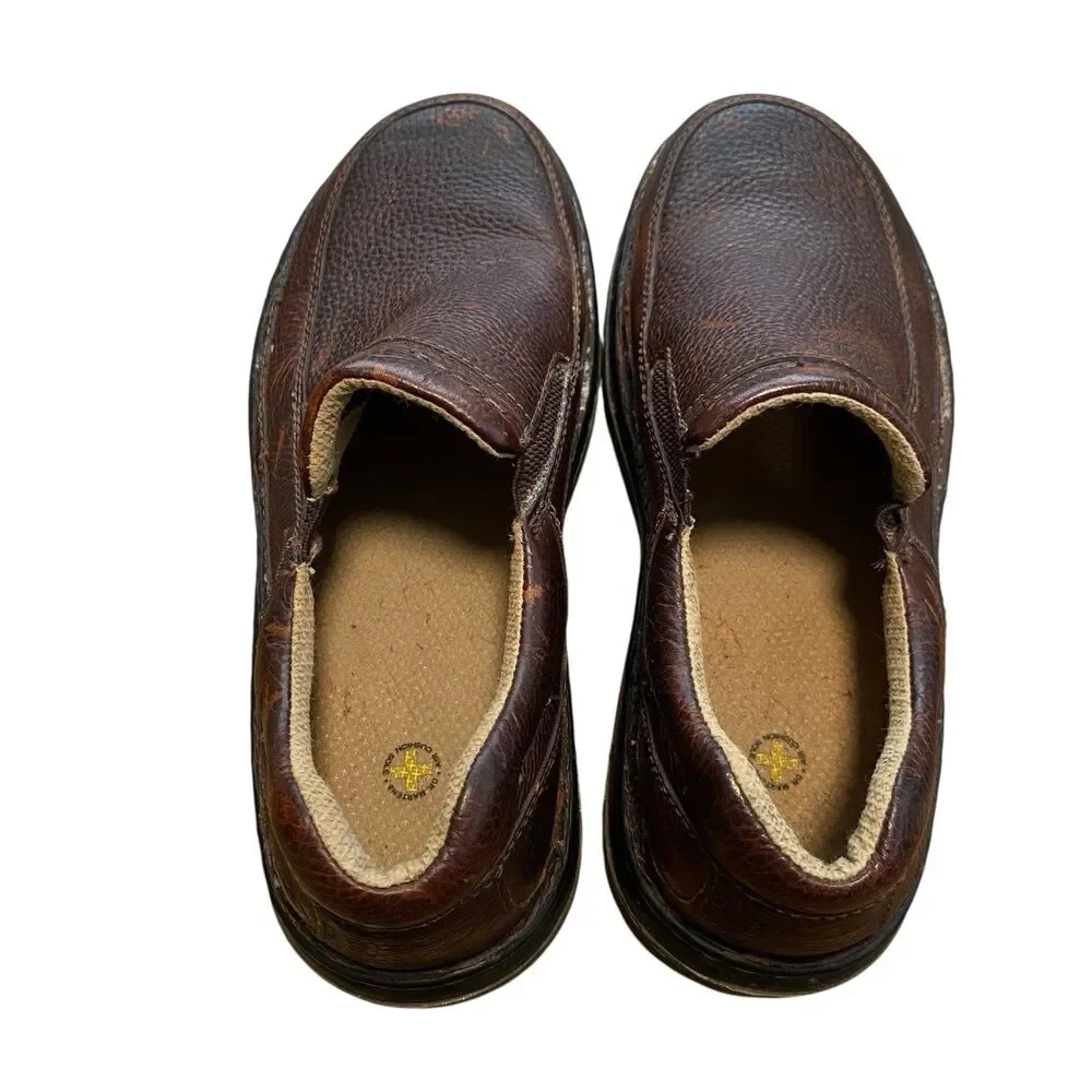 Dr. Martens 11198 Brown Pebbled Leather Slip On Loafers Shoes Doc Men's Size 9 - Picture 10 of 11